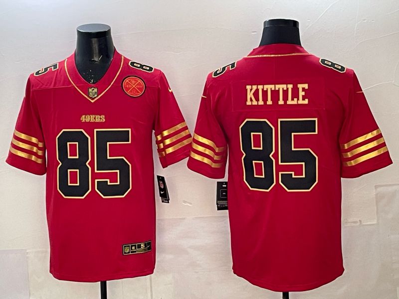 Men 2025 Nike San Francisco 49ers #85 Kittle Red gold Limited NFL Jersey 046->san francisco 49ers->NFL Jersey